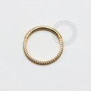 TN1184 Segmento Frontal Cravejado Inca Titânio PVD Gold