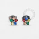 TN1262 Brinco Flor Rainbow Titânio ASTM F-136