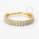 TN27 Segmento Cravejado Double Brilliant PVD Gold Titânio