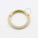 TN301 Segmento Frontal Cravejado Titânio PVD Gold