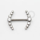 TN371 Nipple Cluster 7 CZ Push Pin Unilateral Titânio ASTM F136