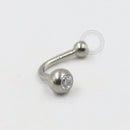 TN285 J Bar Navel Piercing Titânio