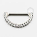 TN617 Nipple Clicker Haste Reta Cravejado Titânio ASTM F136