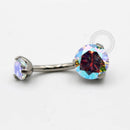 TN87 Navel Piercing CZ Boreal Titânio
