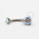 TN87 Navel Piercing CZ Boreal Titânio