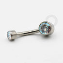 TN92 Navel Piercing Pedra Flat Zirconia Titânio