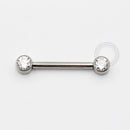 TN819 Nipple CZ Flat Push Pin Unilateral Titânio ASTM F136