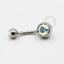 TN99 Navel Piercing Tradicional Stone CZ Titânio