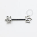 TN955 Nipple Flor de Lótus Push Pin Titânio ASTM F136