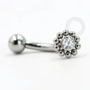 TN707 Navel Piercing Sol Titânio