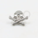 TN693 Topo Caveira Pirata Titanio