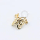 OR42 Microbell Borboleta Ouro 18K