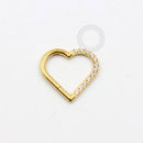 TN989 Daith Cravejado Titânio PVD Gold