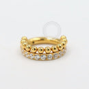 TN1071 Segmento Zircônias Com Esferas Titânio PVD Gold