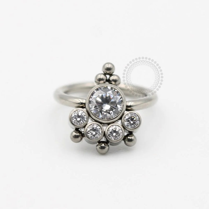 TN289 Captive Mandala Zirconias Titânio ASTM F136
