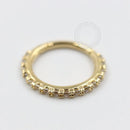 OR62 Segmento Com Zircônias Delicado (9mm 0,63g) Ouro 18K
