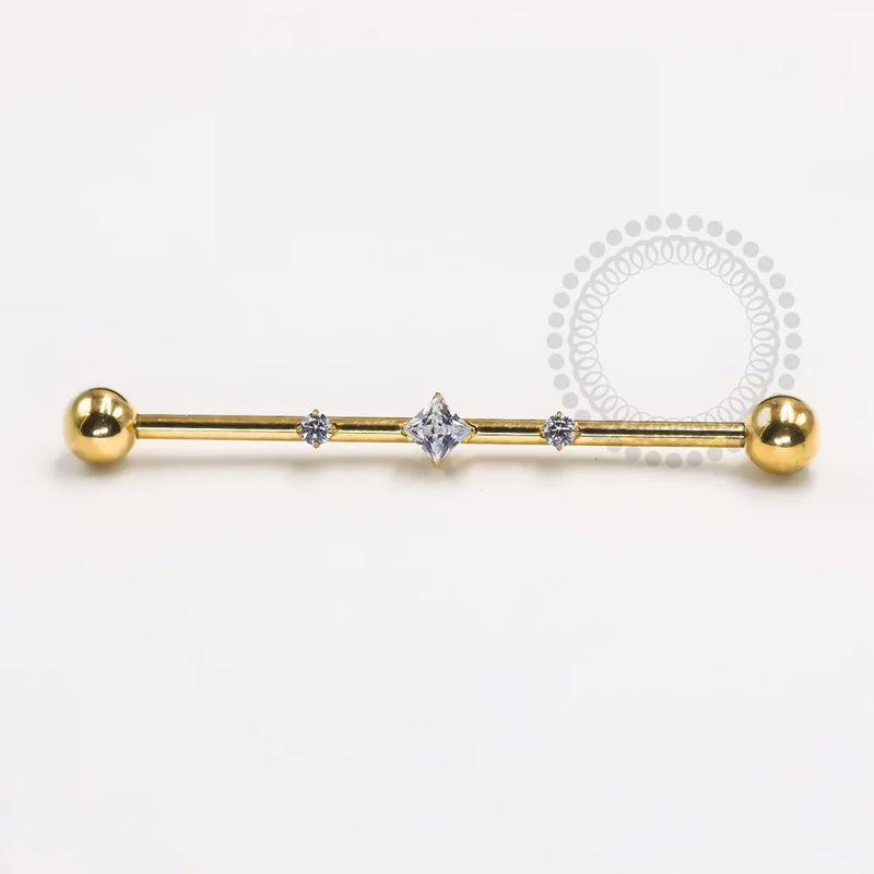 TN1216 Industrial Cravejado Titânio PVD Gold