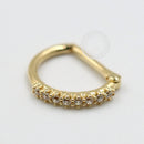 OR61 Segmento D Cravejado (12mm 0,62g) Ouro 18K