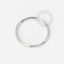 OR86 Argola Ouro Branco (0,08) - (0,09)