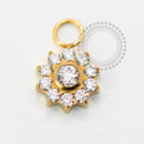 TN1636 Pingente Flor 10 Pétalas Titanio PVD Gold