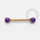 TN1549 Nipple Esferas Sintéticas Rosca Interna Titânio PVD Gold