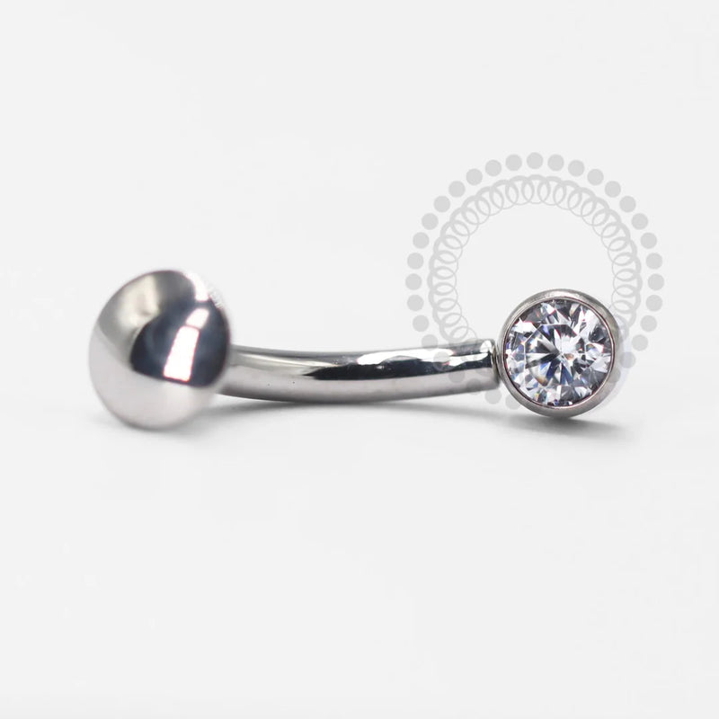 TN1448 Navel Ponto De Luz Push Pin Titânio ASTM F-136