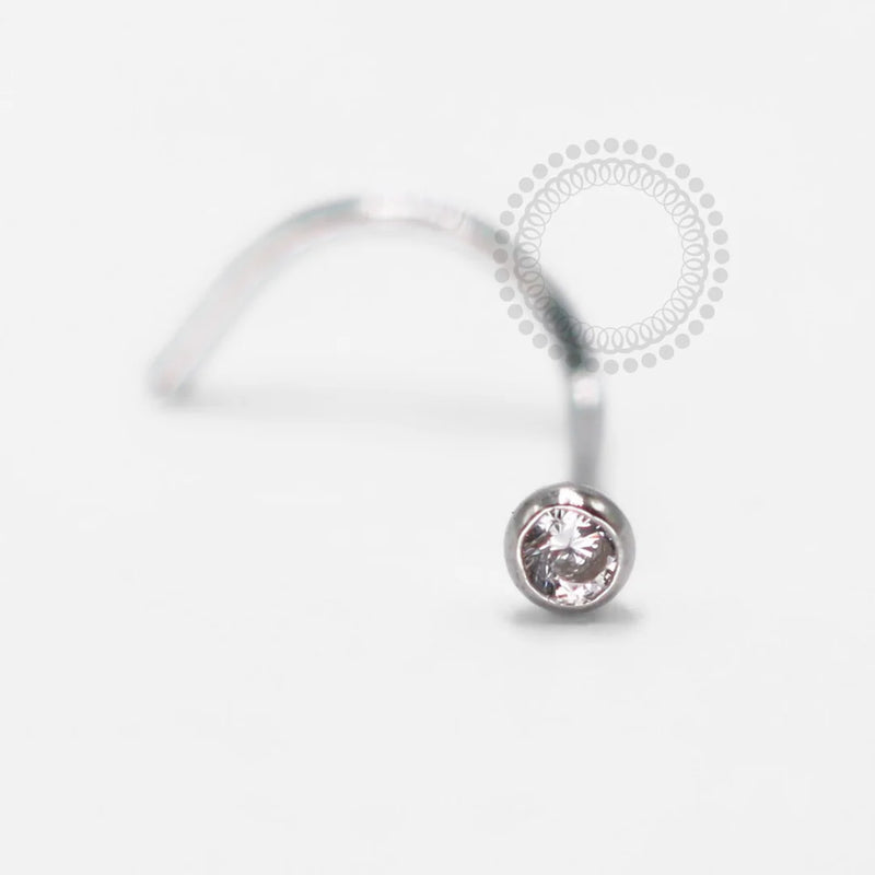 OR87 Nostril Ouro Branco (0,08g) - (0,09g)
