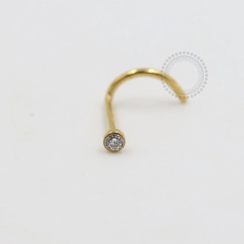 TN259 Nostril Flat Titânio PVD Gold