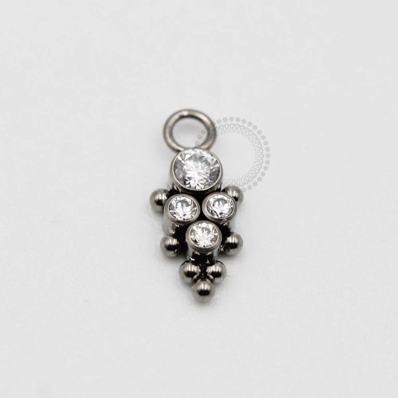 TN39 Pingente Zirconias E Esferas Titânio ASTM F136