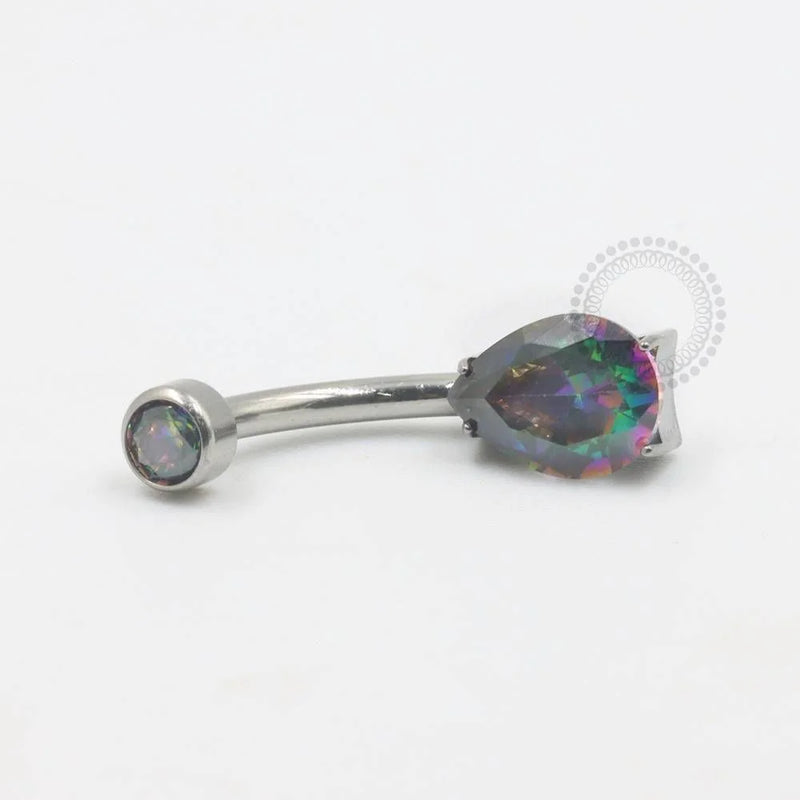 TN526 Navel Gota Zirconia Titânio