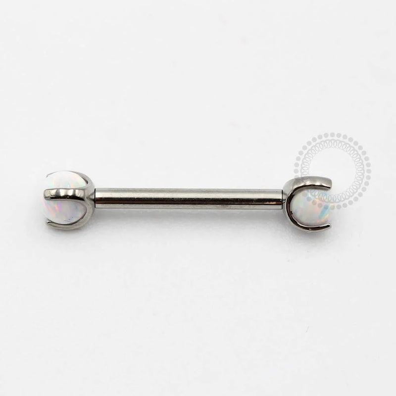 TN314 Nipple Esfera Opala Branca Rosca Interna Titânio ASTM F136