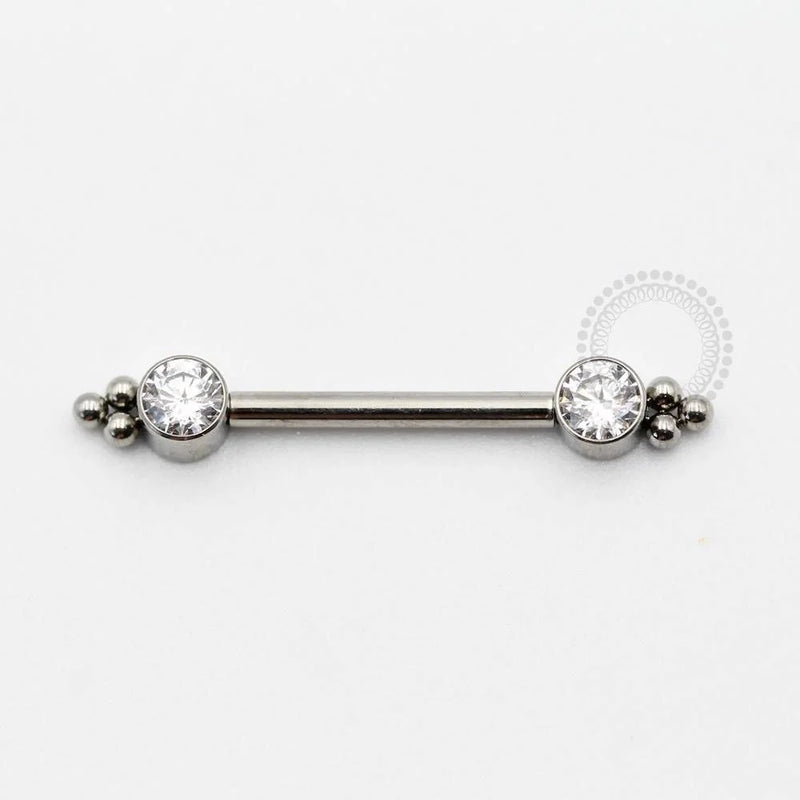 TN434 Nipple Zirconia 3 Esferas Rosca Interna Titânio ASTM F136