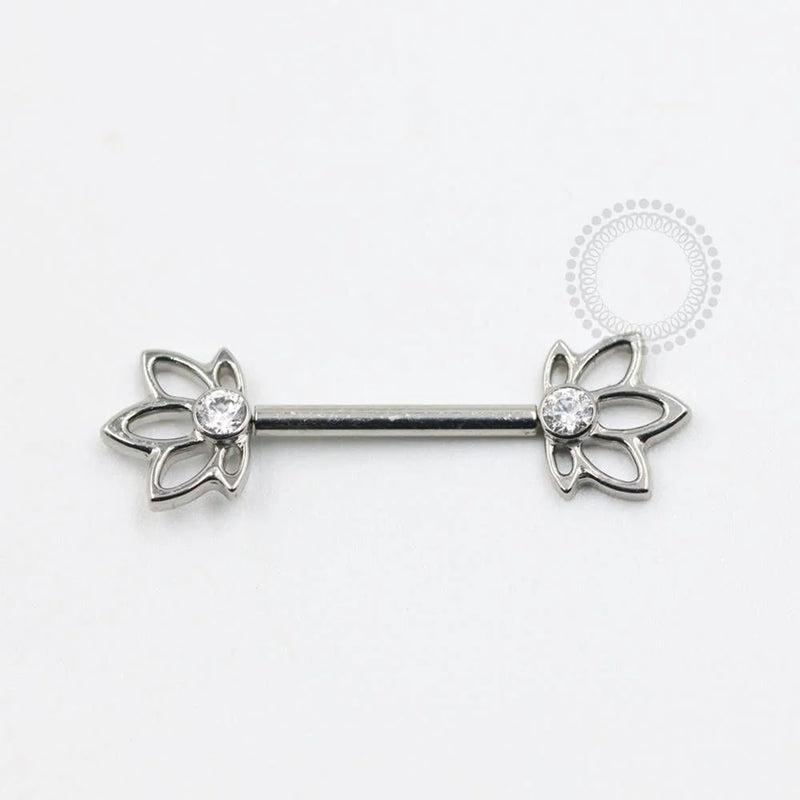 TN955 Nipple Flor de Lótus Push Pin Titânio ASTM F136