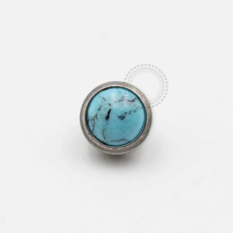 TN442 Topo 1.6mm Synthetic Turquoise Titânio
