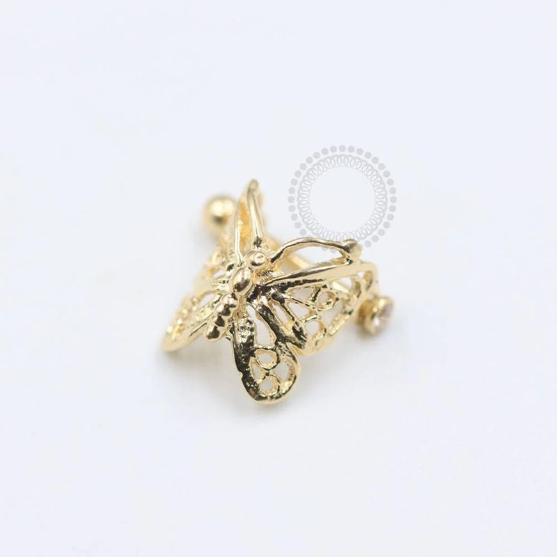 OR42 Microbell Borboleta Ouro 18K