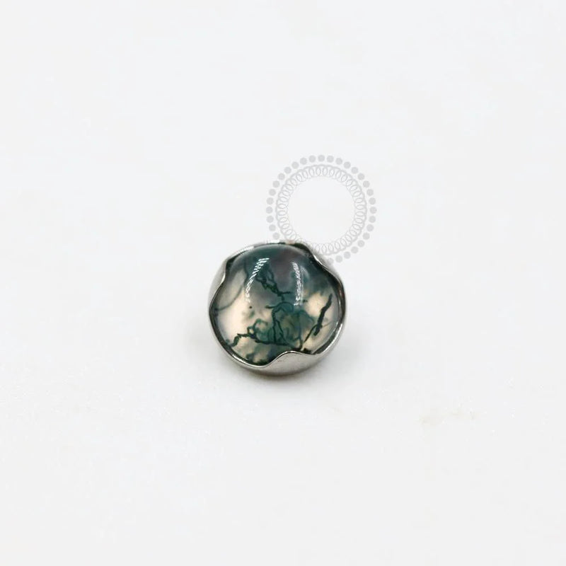 TN994 Topo Microdermal Pedra Agata Titânio