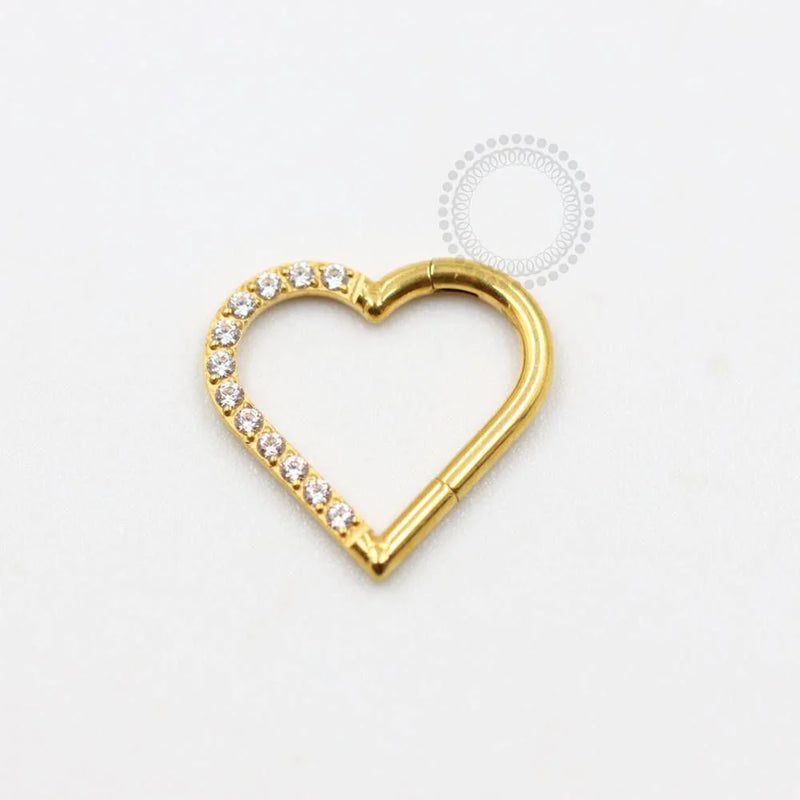TN989 Daith Cravejado Titânio PVD Gold