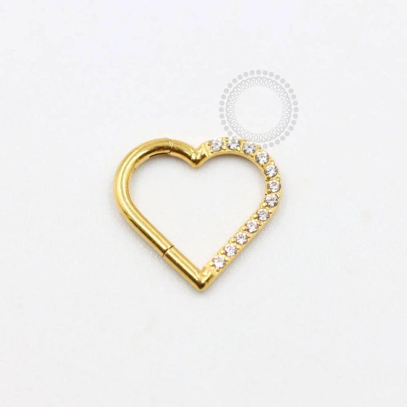 TN989 Daith Cravejado Titânio PVD Gold