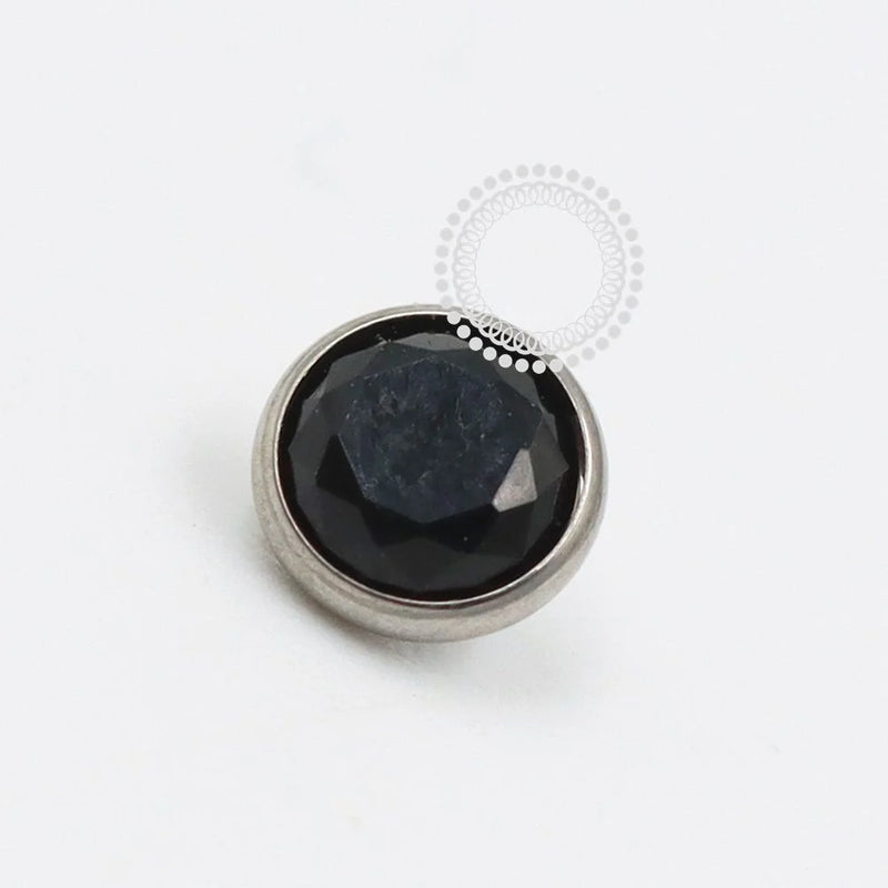 TN1037 Topo Microdermal Pedra Agata Black Titânio