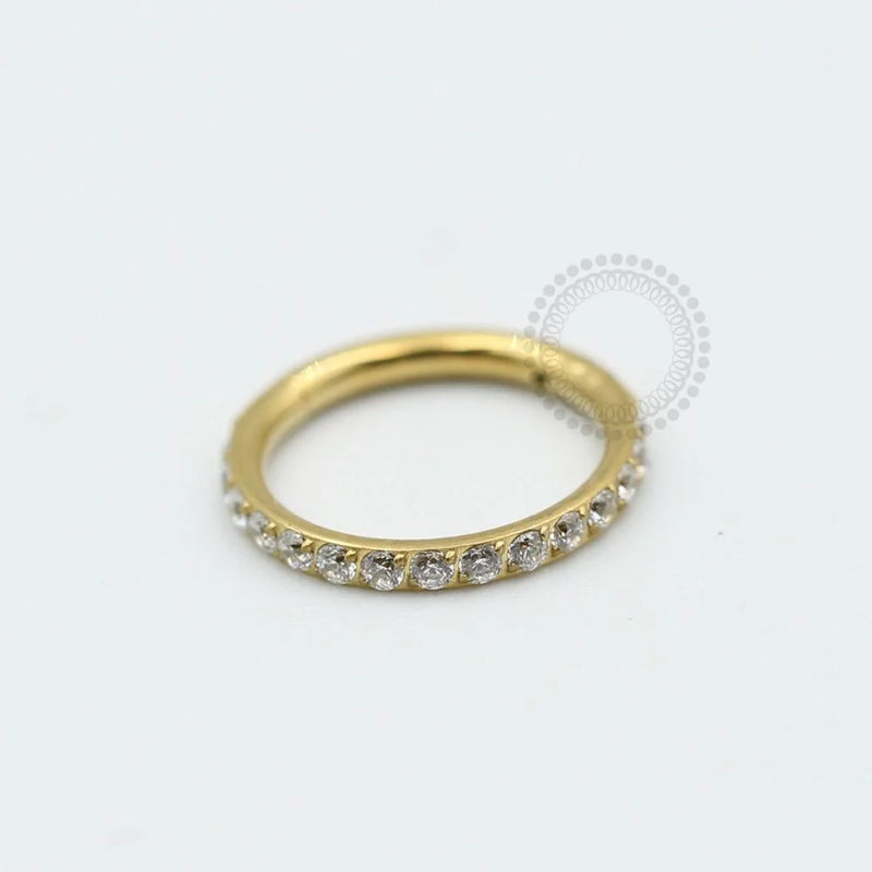 TN336 Segmento Cravejado Titânio PVD Gold
