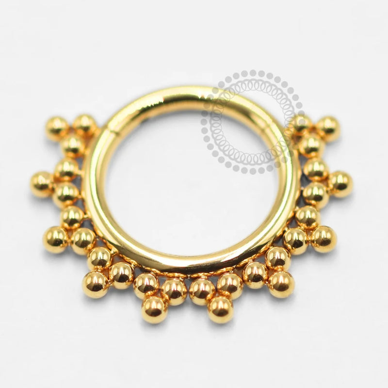TN1470 Segmento Mini Esferas Titânio PVD Gold