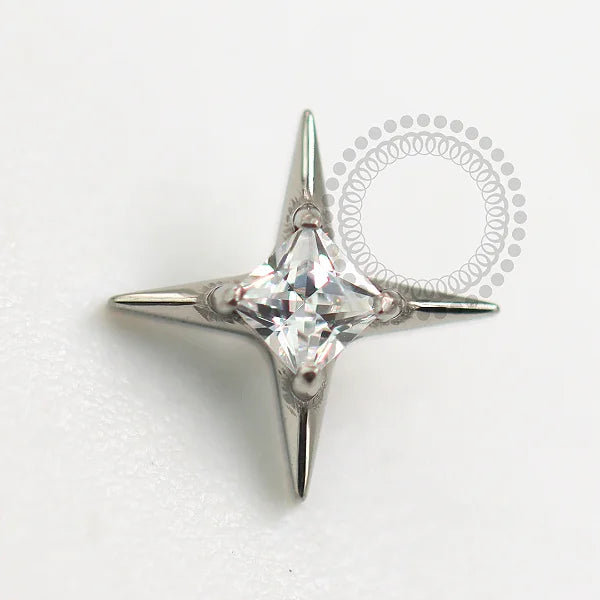 TN1604 Topo Estrela 4 Pontas Zirconia Titânio ASTM F-136