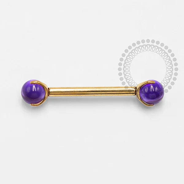 TN1549 Nipple Esferas Sintéticas Rosca Interna Titânio PVD Gold