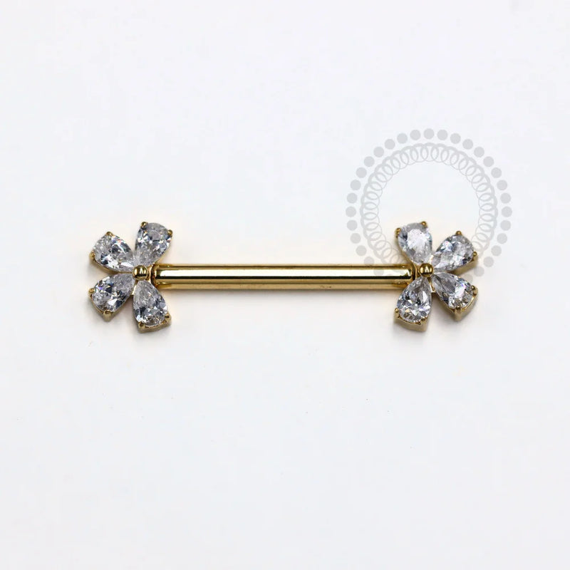 TN1215 Nipple Adereço Borboleta Titânio PVD Gold