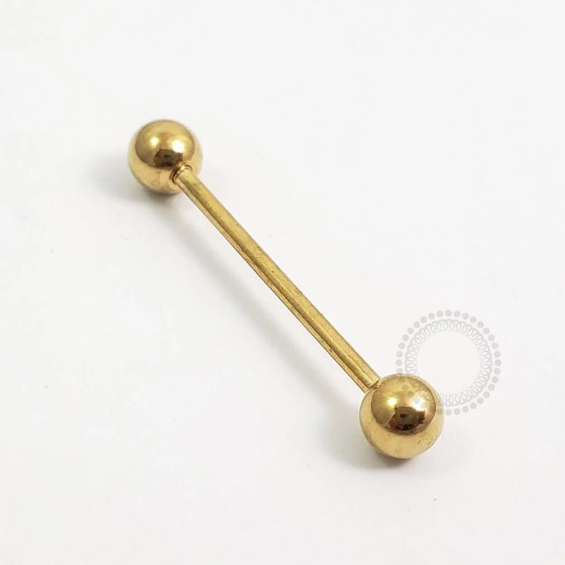 TN228 Barbell Titânio PVD Gold 1.6MM