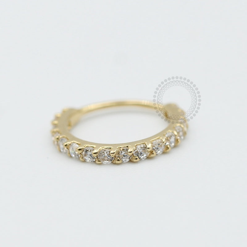OR02 Argola de Torção Cravejada CZ Nasal Ouro 18K ( 0,375g)